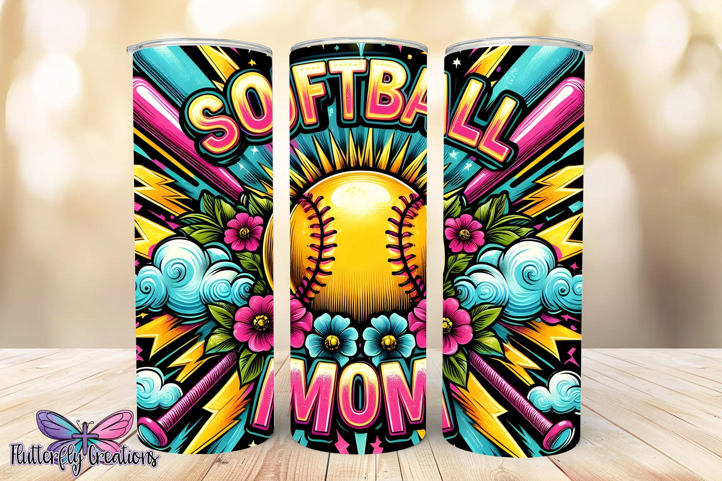 Softball Mom 20oz Stainless Steel Tumbler