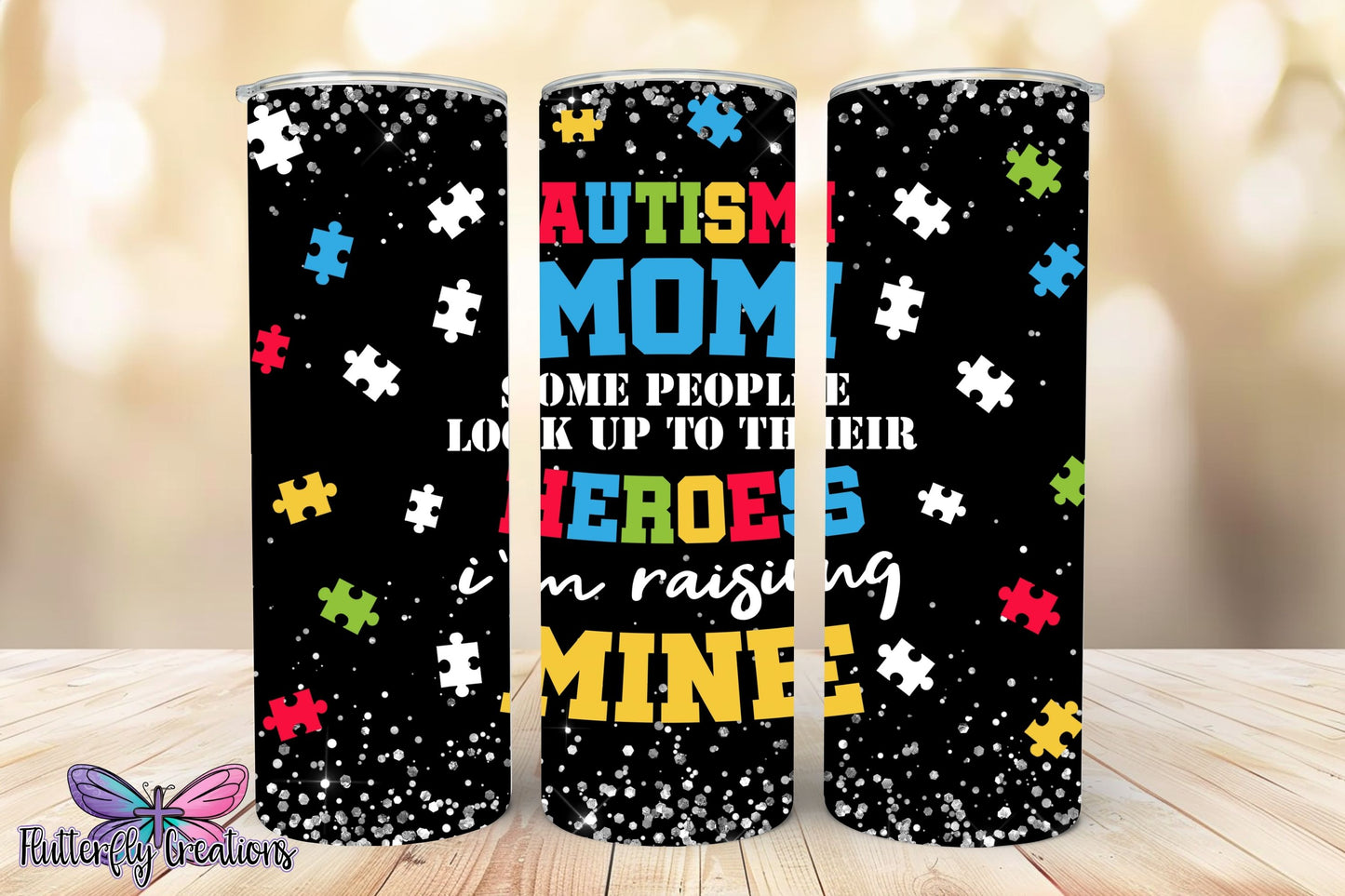 Autism Mom 20oz Stainless Steel Tumbler