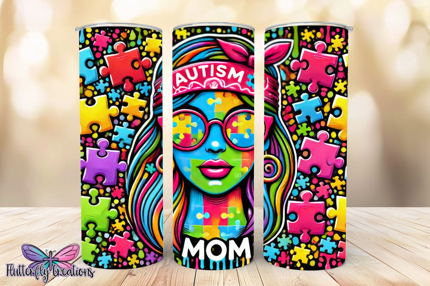 Autism Mom 20oz Stainless Steel Tumbler