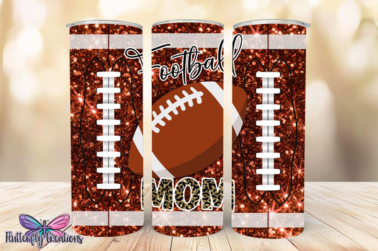 Football Mom 20oz Stainless Steel Tumbler