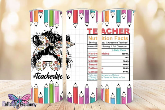 Teacher 20oz Sublimation Tumbler