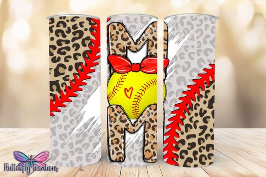 Softball Mom 20oz Stainless Steel Tumbler