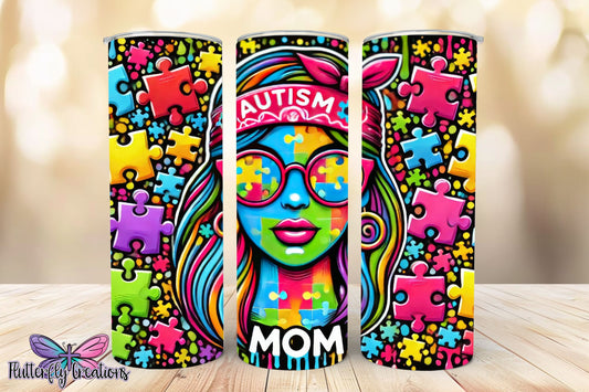 Autism Mom 20oz Stainless Steel Tumbler