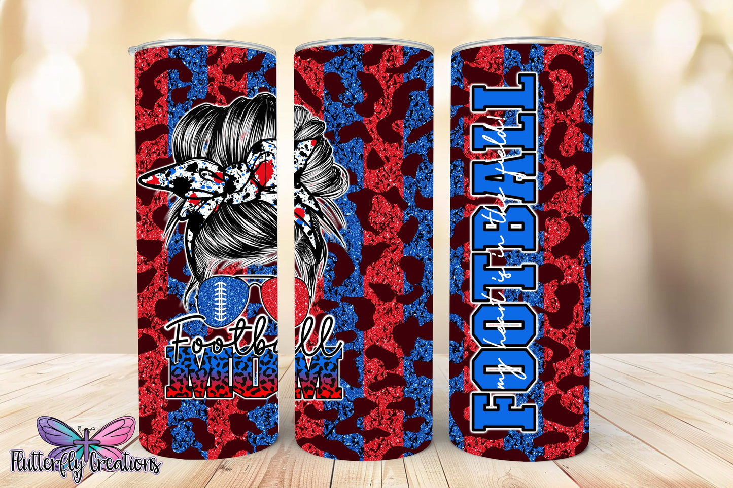 Football Mom 20oz Stainless Steel Tumbler