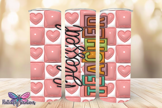Blessed Teacher Sublimation Tumbler